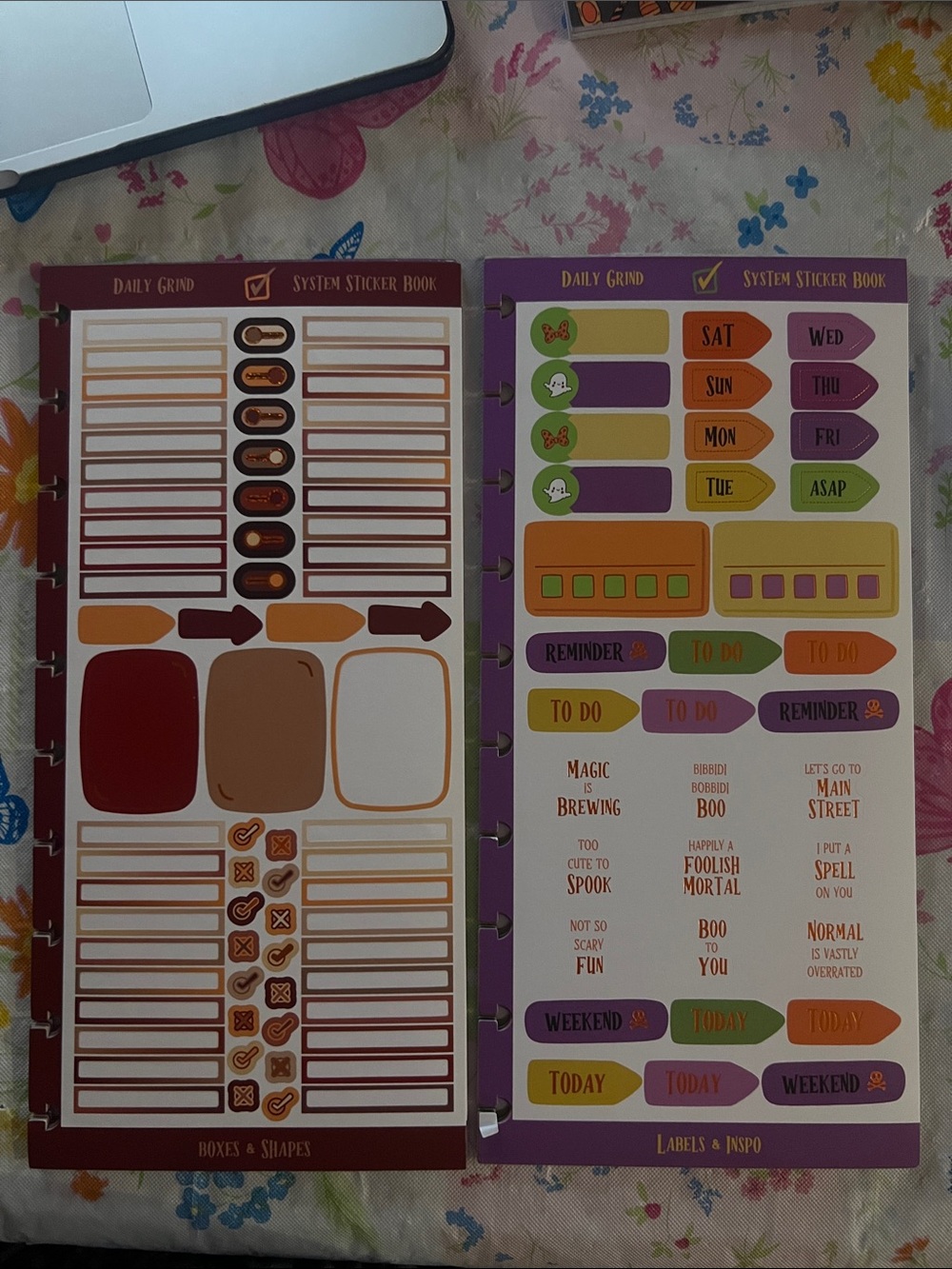 Daily Grind Planner system sticker book